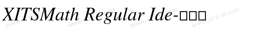 XITSMath Regular Ide字体转换